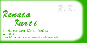 renata kurti business card